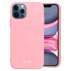 Jelly case iPhone 14, světle růžový