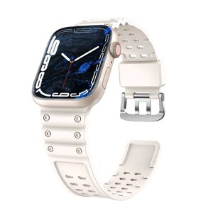 Strap Triple řemínek pro hodinky Apple Watch SE / 8 / 7 / 6 / 5 / 4 / 3 / 2 / 1 (41/40/38mm), béžový