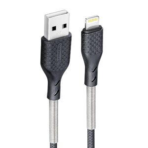 Forcell Carbon kabel, USB A - Lightning, 2,4A, CB-01A, černý, 1 metr