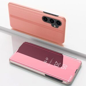 Clear view pouzdro na telefon Samsung Galaxy S23 FE, růžové
