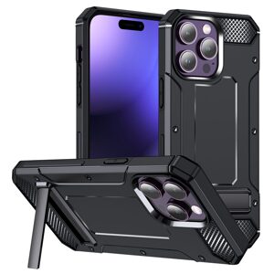 Techsuit Hybrid Armor Kickstand, iPhone 15 Pro, černý