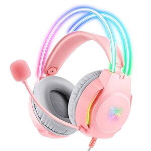 Onikuma X26 Herní sluchátka, růžová
