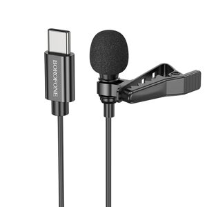 Borofone BFK11 Elegant kravatový mikrofon, USB-C, černý