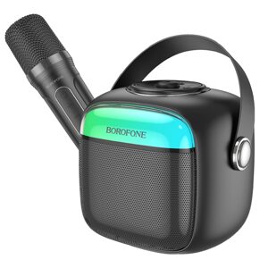 Borofone BP15 Dazzling Bluetooth mini karaoke reproduktor s mikrofonem, černý