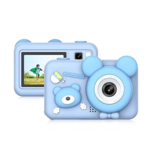 Dětský fotoaparát a kamera D32 Mouse se stativem, modrý