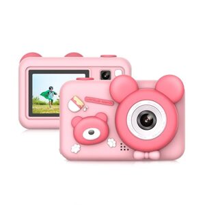 Dětský fotoaparát a kamera D32 Mouse se stativem, růžový