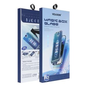 6D Pro Veason Tvrzené sklo se snadnou instalací, iPhone 13 Pro Max / 14 Plus, černé