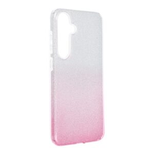 Obal Shining, Samsung Galaxy S24 Plus, stříbrno růžový