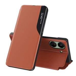 Eco Leather View Case, Xiaomi Redmi 13C 4G / Poco C65, oranžové