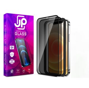 JP Privacy 3D sklo, 2 kusy, s instalačním rámečkem, iPhone 13 Pro, černé