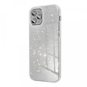 Obal Forcell Shining, Samsung Galaxy A12, stříbrný