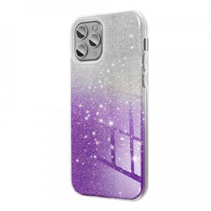 Obal Forcell Shining, Samsung Galaxy A12, stříbrno fialový