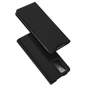 Dux Ducis Skin Leather case, knížkové pouzdro, Samsung Galaxy A72 4G / A72 5G, černé