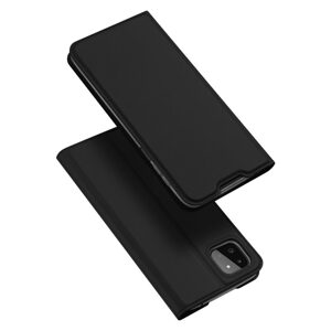 Dux Ducis Skin Leather case, knížkové pouzdro, Samsung Galaxy A22 5G, černé