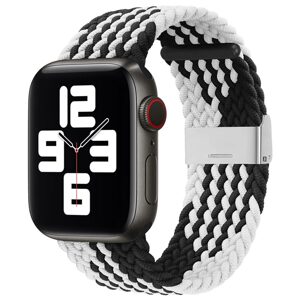 Strap Fabric řemínek pro Apple Watch 6 / 5 / 4 / 3 / 2 (44 mm / 42 mm) černobílý