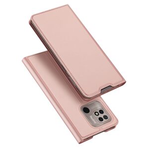 Dux Ducis Skin Leather case, knížkové pouzdro, Xiaomi Redmi 10C, růžové