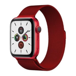 Magnetic Strap řemínek pro Apple Watch 7 (45mm), červený