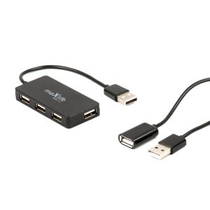 Maxlife Home Office USB 2.0 USB HUB - 4x USB 0,15 m, černý + 1,5 m kabel