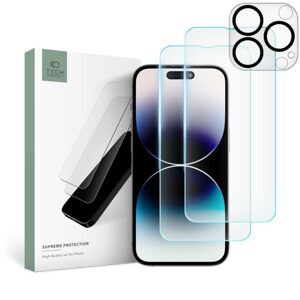 Tech-Protect Supreme set, 2 tvrzené skla + sklo na čočku, iPhone 14 Pro