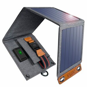 Choetech cestovní solární nabíječka s USB 14W, skládací, šedá (SC004)