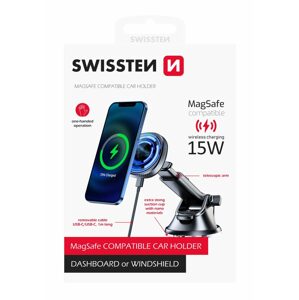 Swissten Magnetický držák do auta s bezdrátovým nabíjením Magsafe 15W