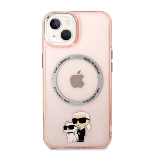 Zadní kryt Karl Lagerfeld IML Karl and Choupette NFT MagSafe pro Apple iPhone 14, pink