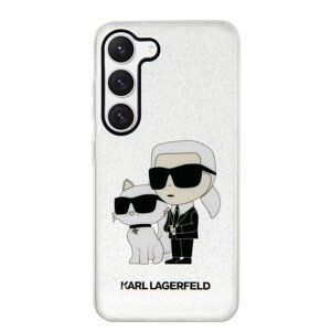 Zadní kryt Karl Lagerfeld IML Glitter Karl and Choupette NFT pro Samsung Galaxy S23+, transparentní