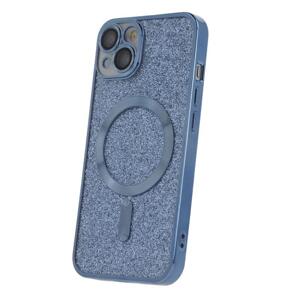 Silikonové TPU pouzdro Mag Glitter Chrome pro iPhone 15, modrá