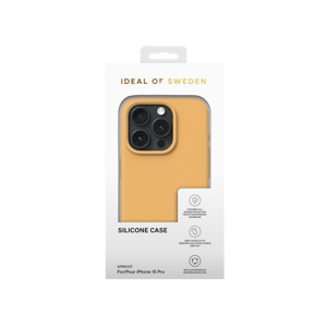 Silikonový ochranný kryt iDeal Of Sweden pro Apple iPhone 15 Pro, apricot