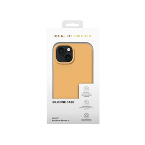 Silikonový ochranný kryt iDeal Of Sweden pro Apple iPhone 15, apricot