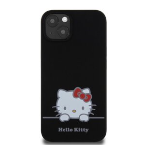Zadní kryt Hello Kitty Liquid Silicone Daydreaming Logo pro Apple iPhone 13, black
