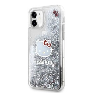 Zadní kryt Hello Kitty Liquid Glitter Electroplating Head Logo pro Apple iPhone 11, transparentní