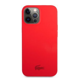 Zadní kryt Lacoste Liquid Silicone Glossy Printing Logo pro Apple iPhone 13 Pro Max, red