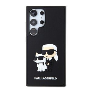 Zadní kryt Karl Lagerfeld 3D Rubber Karl and Choupette pro Samsung Galaxy S24 Ultra, black