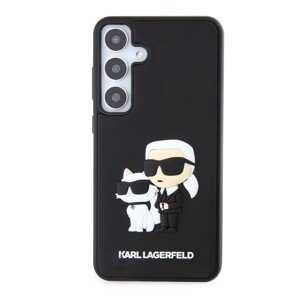 Zadní kryt Karl Lagerfeld 3D Rubber Karl and Choupette pro Samsung Galaxy S24+, black