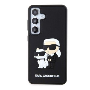 Zadní kryt Karl Lagerfeld 3D Rubber Karl and Choupette pro Samsung Galaxy S24, black