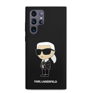 Zadní kryt Karl Lagerfeld Liquid Silicone Ikonik NFT pro Samsung Galaxy S24 Ultra, black