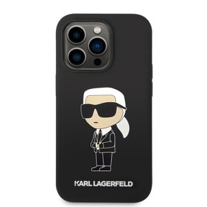 Zadní kryt Karl Lagerfeld Liquid Silicone Ikonik NFT pro Apple iPhone 15 Pro Max, black