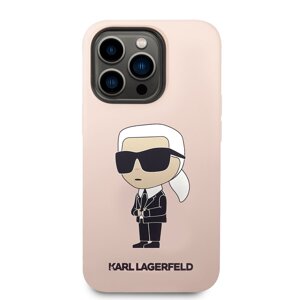 Zadní kryt Karl Lagerfeld Liquid Silicone Ikonik NFT pro Apple iPhone 14 Pro Max, pink