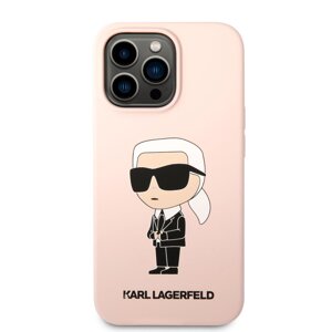 Zadní kryt Karl Lagerfeld Liquid Silicone Ikonik NFT pro Apple iPhone 13 Pro Max, pink