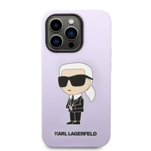 Zadní kryt Karl Lagerfeld Liquid Silicone Ikonik NFT pro Apple iPhone 14 Pro Max, purple
