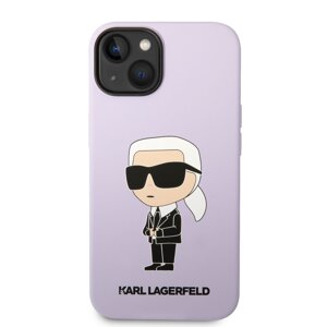 Zadní kryt Karl Lagerfeld Liquid Silicone Ikonik NFT pro Apple iPhone 14, purple