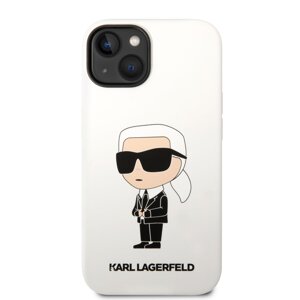 Zadní kryt Karl Lagerfeld Liquid Silicone Ikonik NFT pro Apple iPhone 14 Plus, white