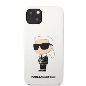 Zadní kryt Karl Lagerfeld Liquid Silicone Ikonik NFT pro Apple iPhone 13, white