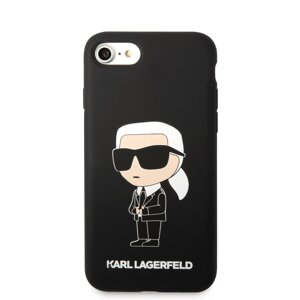Zadní kryt Karl Lagerfeld Liquid Silicone Ikonik NFT pro Apple iPhone 7/8/SE2020/SE2022, black