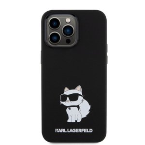 Zadní kryt Karl Lagerfeld Liquid Silicone Choupette NFT pro Apple iPhone 15 Pro, black