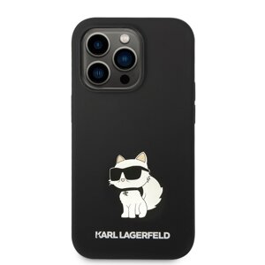 Zadní kryt Karl Lagerfeld Liquid Silicone Choupette NFT pro Apple iPhone 14 Pro Max, black