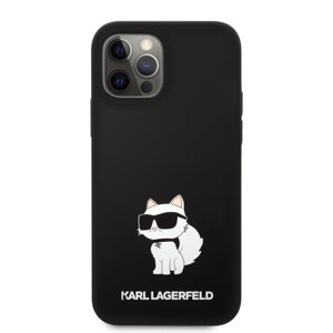 Zadní kryt Karl Lagerfeld Liquid Silicone Choupette NFT pro Apple iPhone 12/12 Pro, black