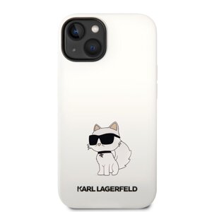 Zadní kryt Karl Lagerfeld Liquid Silicone Choupette NFT pro Apple iPhone 14, white