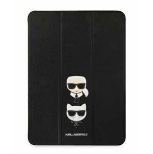 Pouzdro na tablet Karl Lagerfeld and Choupette Head Saffiano KLFC11OKCK pro Apple iPad Pro 11, černá